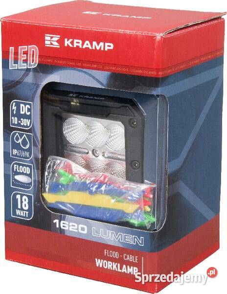 Lampa robocza LED kwadratowa 18W 1620 lm 1030V Kamionna