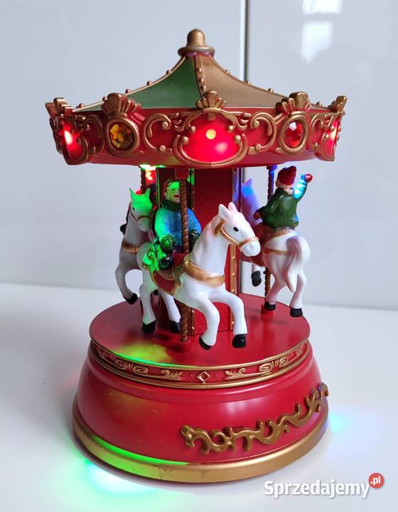 Nowa świąteczna karuzela ż muzyką i światełkami Boże Narodzenie Katowice