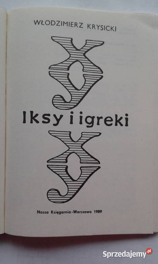 Iksy i igreki Włodzimierz Krysicki matematyka Gdynia