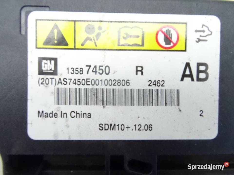 13587450 CHEVROLET CRUZE SENSOR MODUL AIRBAG Przemęt sprzedam