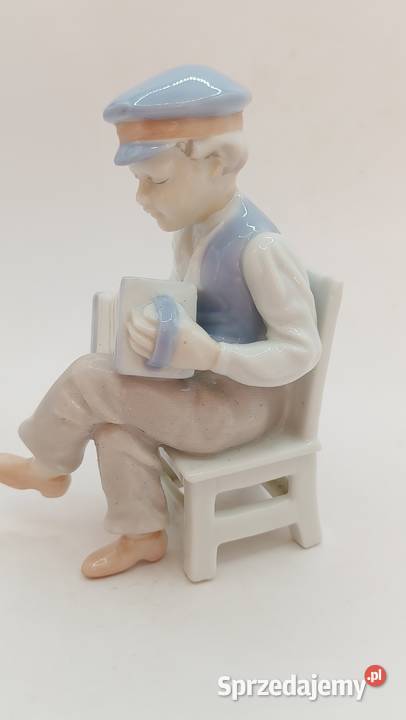 Figurka porcelana chłopiec z akordeonem Figurki i rzeźby Zamość
