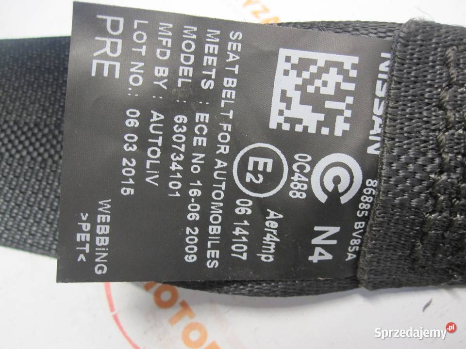 NISSAN JUKE 15r pas bezpieczeństwa lewy przód osobowe Kielce