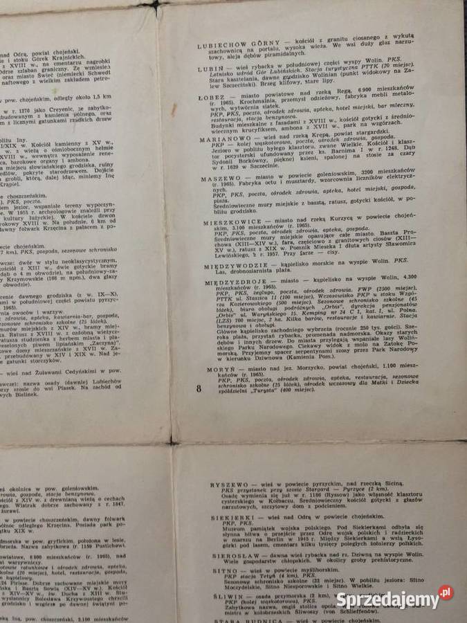 404 Mapa Turystyczna Województwa Szczecińskiego zachodniopomorskie