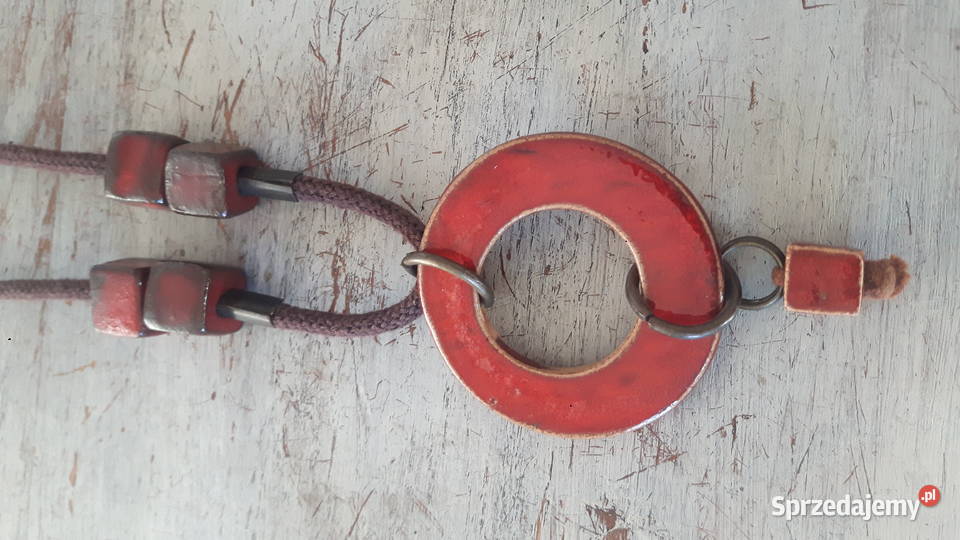Naszyjnik ceramiczny ręcznie wykonany Otwock