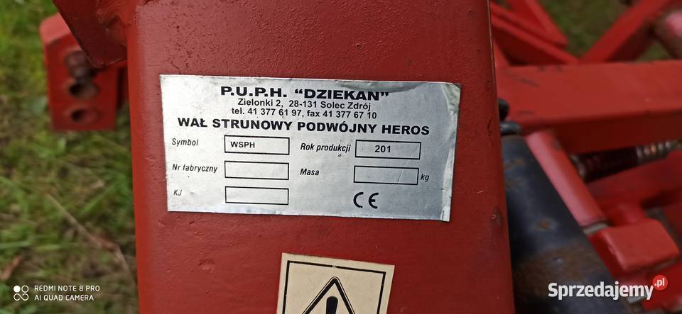 Wał strunowy podwójny heros plus kultywator Konary