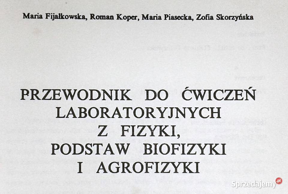 Przewodnik do ćw laborat z fizyki biofizyki i lubelskie Chełm