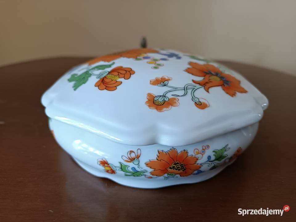 Puzdro szkatułka porcelana Francja Budzyń