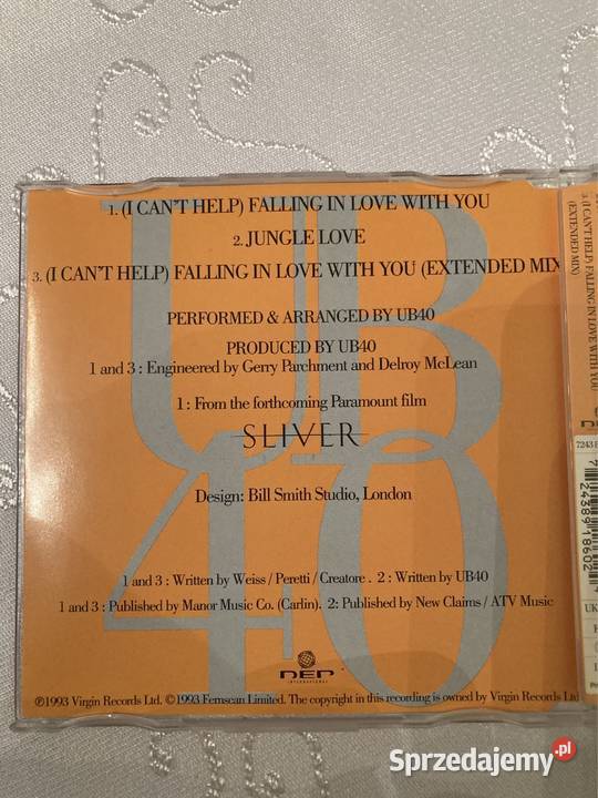 Płyta CD Single UB40 I Cant Help Falling In Love Czerwionka-Leszczyny