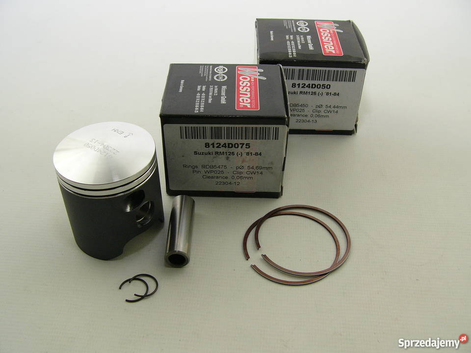 TŁOK komplet tłokowy WOSSNER 5469 mm RM 125 8184 śląskie Zabrze