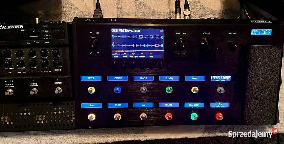 Line6 Helix auf dem Temple AudioPedalboard Koźmin Wielkopolski