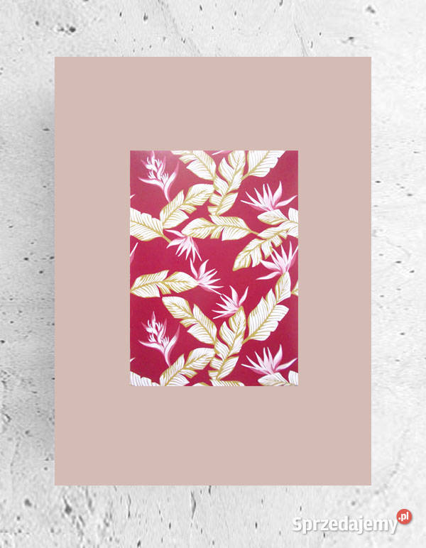 mały plakat boho liście obrazek A4 dekoracja na sprzedam
