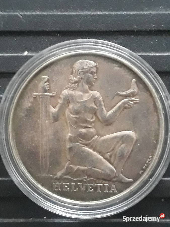 5 Franków Szwajcaria 1936 r Fundusz ArmiiUnikat wielkopolskie Konin sprzedam