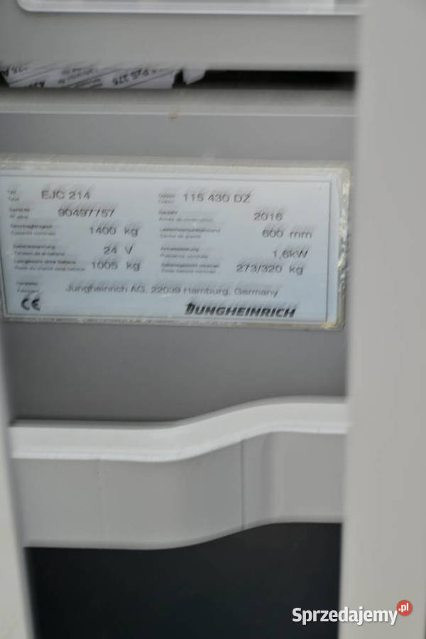 Paleciak elektryczny Jungheinrich EJC 214 16