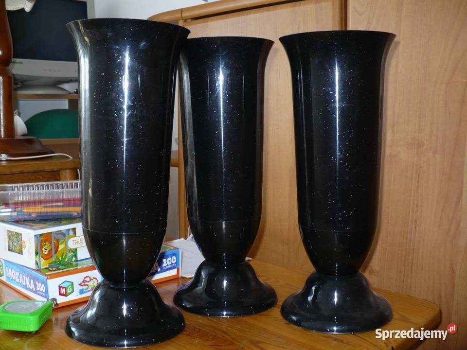 Gazony wazony czarne 5 sztuk Wazony Poznań
