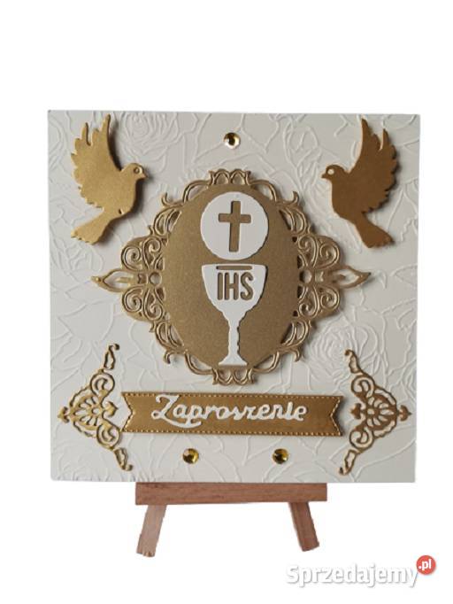 Zaproszenia Komunia Uniwersalne Kielich W Ramce