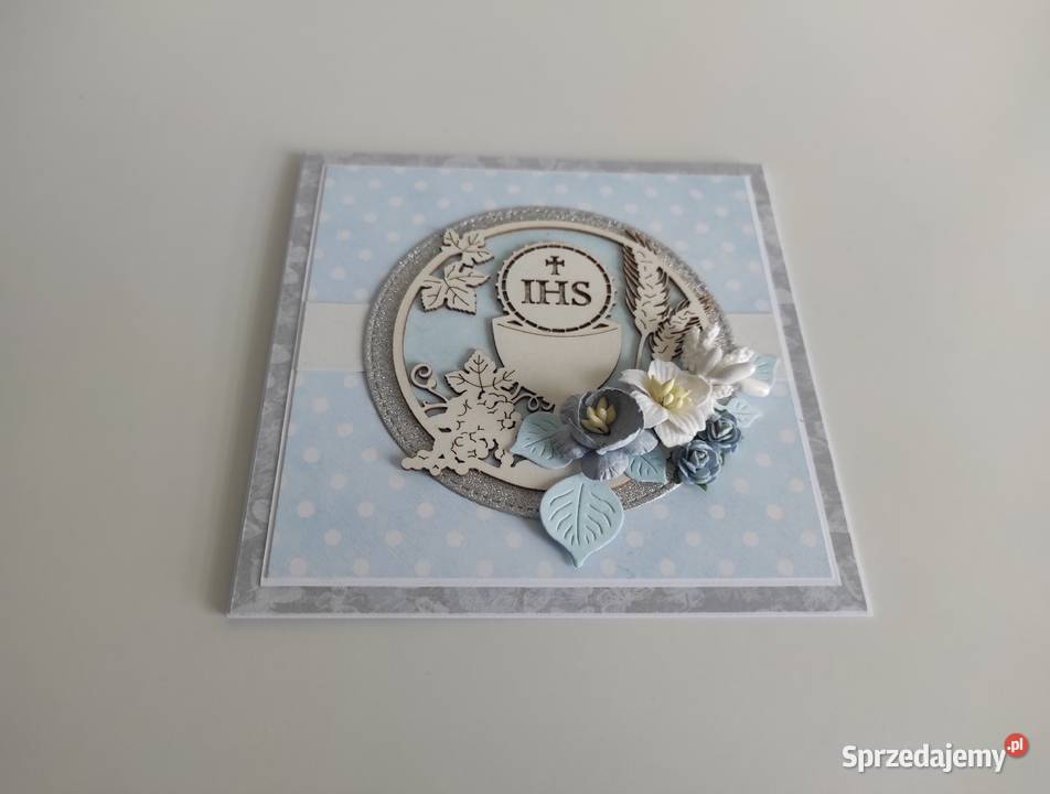 Kartka ręcznie robiona na Komunię Świętą z Łódź sprzedam