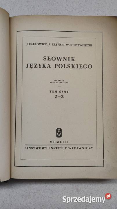 Słownik języka polskiego J Karłowicz komplet 8