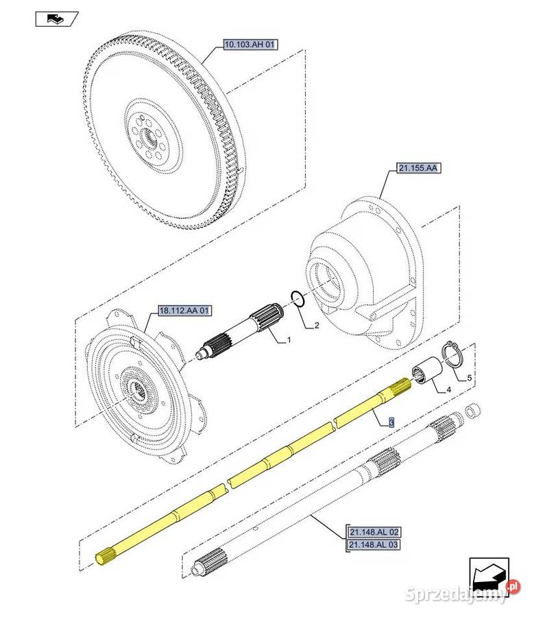 Wałek tłumika drgań Case Holland Steyr 5183483 sprzedam