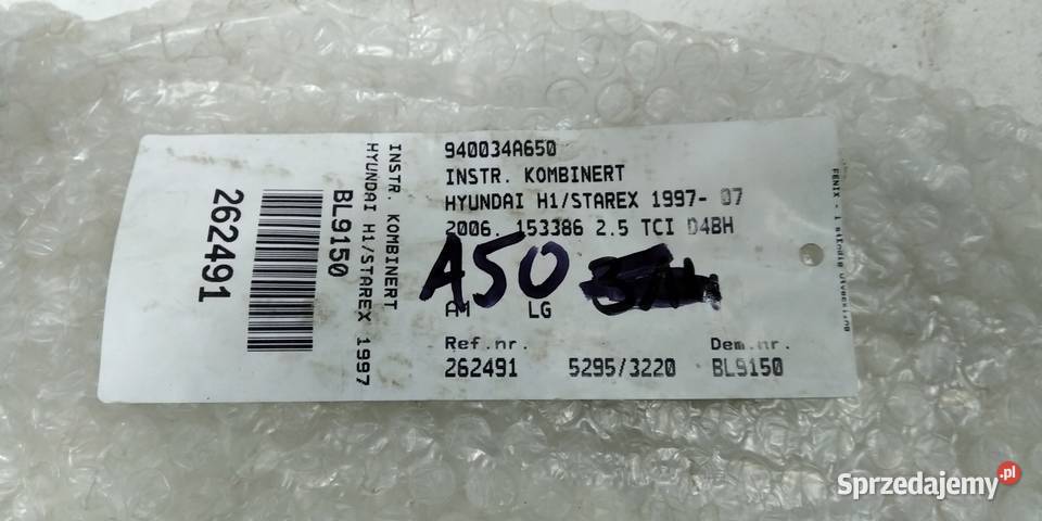 HYUNDAI H LICZNIK ZEGAR 940034A650 Przemęt