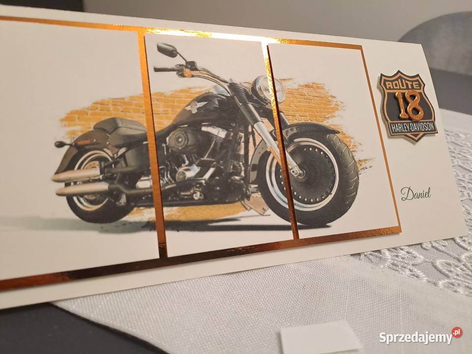 Kartka z okazji 18 urodzin w kopercie Rękodzieło śląskie Strzebiń