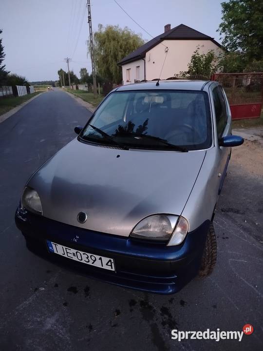 Fiat Seicento 11 benzyna gaz do 2031r srebrny Sekursko