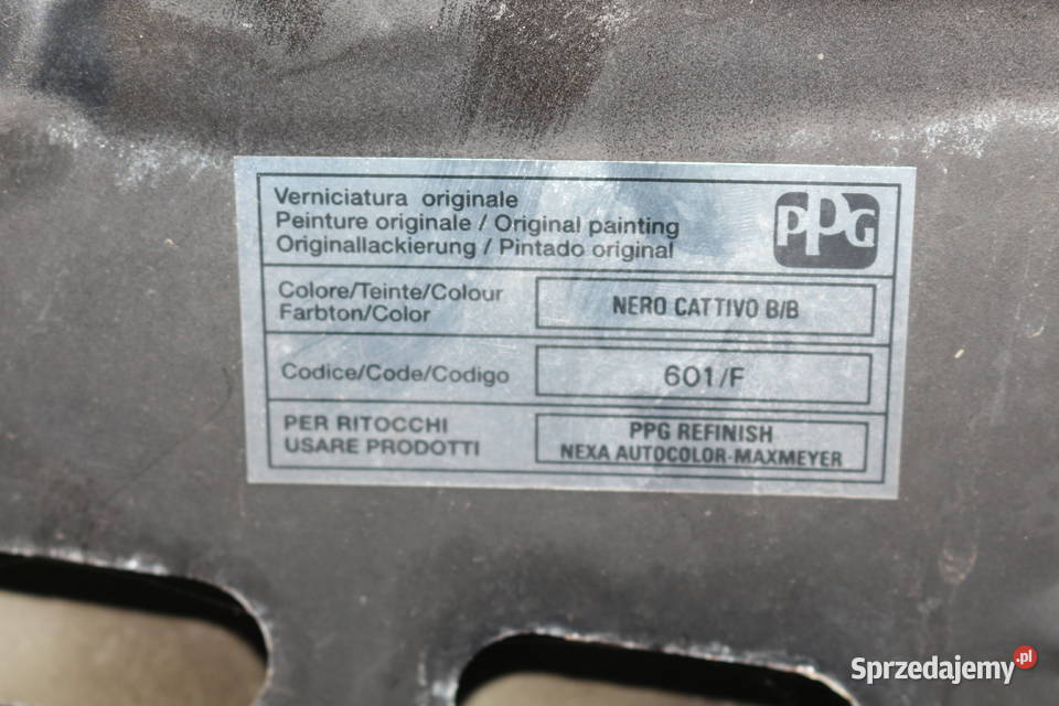 FIAT CROMA 0507 POKRYWA SILNIKA MASKA LAKIER Prochowice