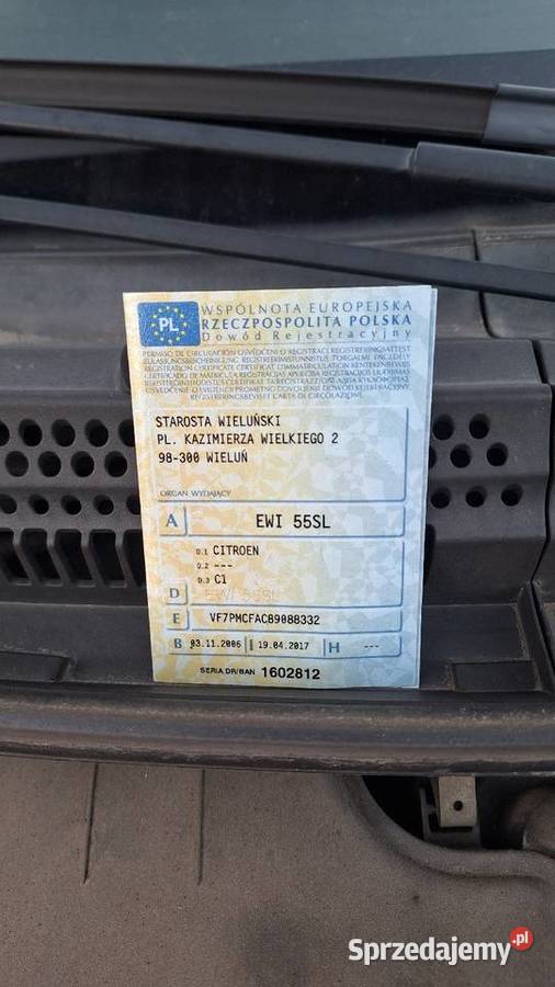 Citroen C1 nieuszkodzony C1 Raczyn