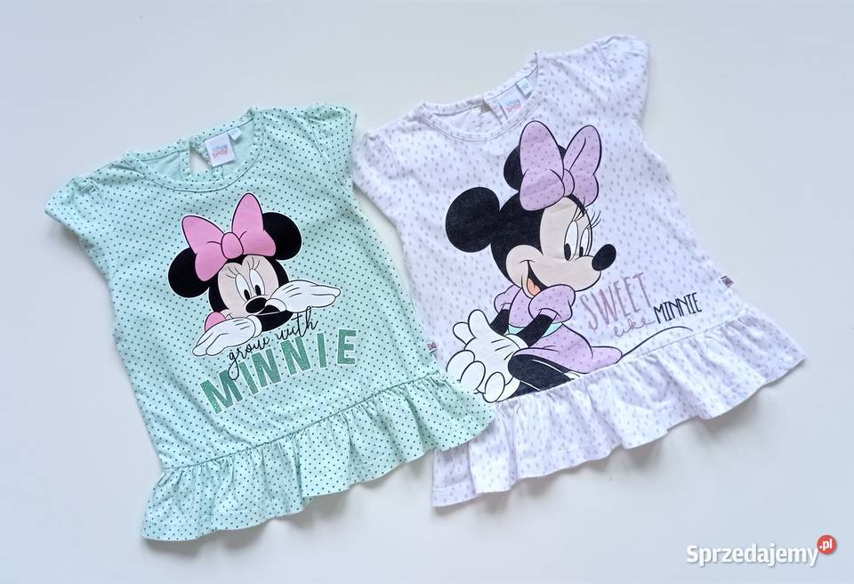 2 Pack bluzek z baskinką Minnie Mouse Disney dziewczynka