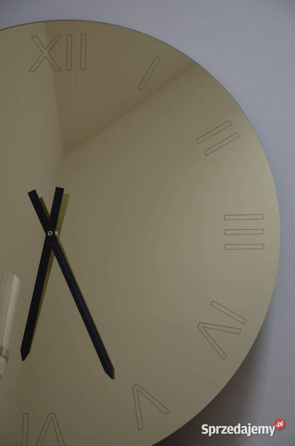 duży 60 włoski zegar ścienny glamour lustrzany Zamość