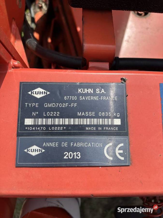 Kosiarka czołowa KUHN GMD 702F 2013 Łyse