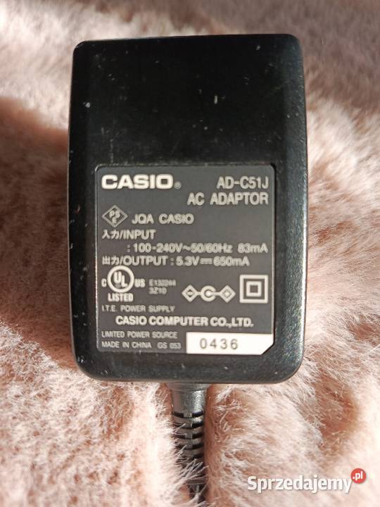Oryginalny zasilacz sieciowy Casio ADC51J Elektronika śląskie