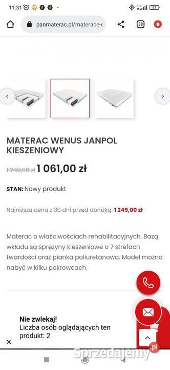 Materac rehabilitacyjny Janpol Wenus 160x200 Rawicz