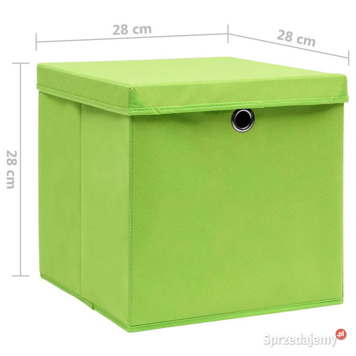 Pudełka z pokrywami 4 28x28x28 zielone WM325228 Warszawa