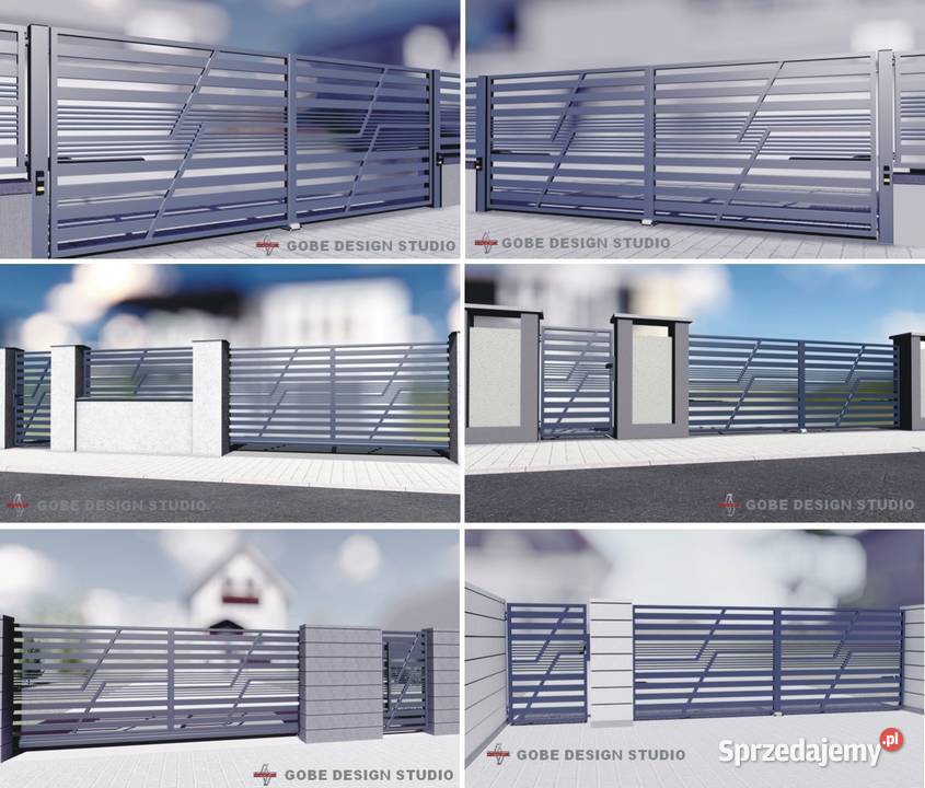Brama dwuskrzydłowa uchylna rozwierna Gobe