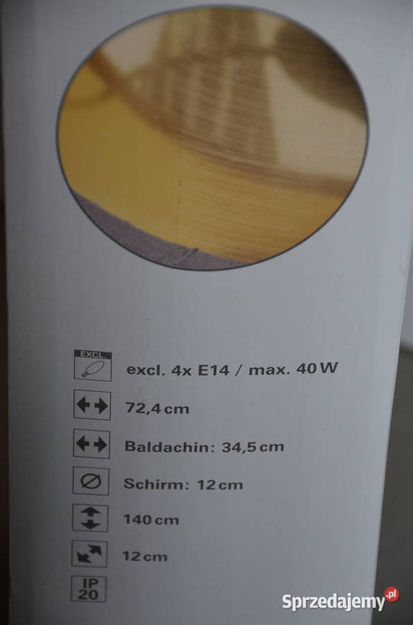 lampa wisząca żyrandol Nve Maron brązowy złoty lubelskie sprzedam