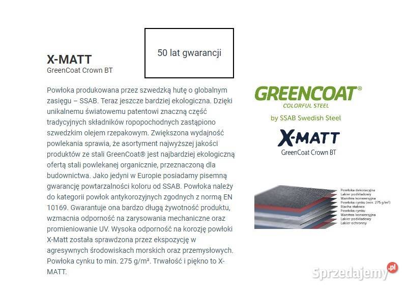 BUDMAT COMO XMATT blachodachówka 2modułowa podlaskie sprzedam
