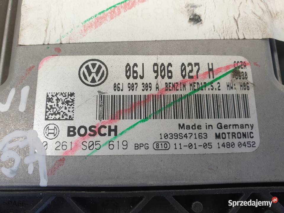 VW Jetta VI 20 TFSI STEROWNIK SILNIKA komputer osobowe Układ elektryczny, zapłon
