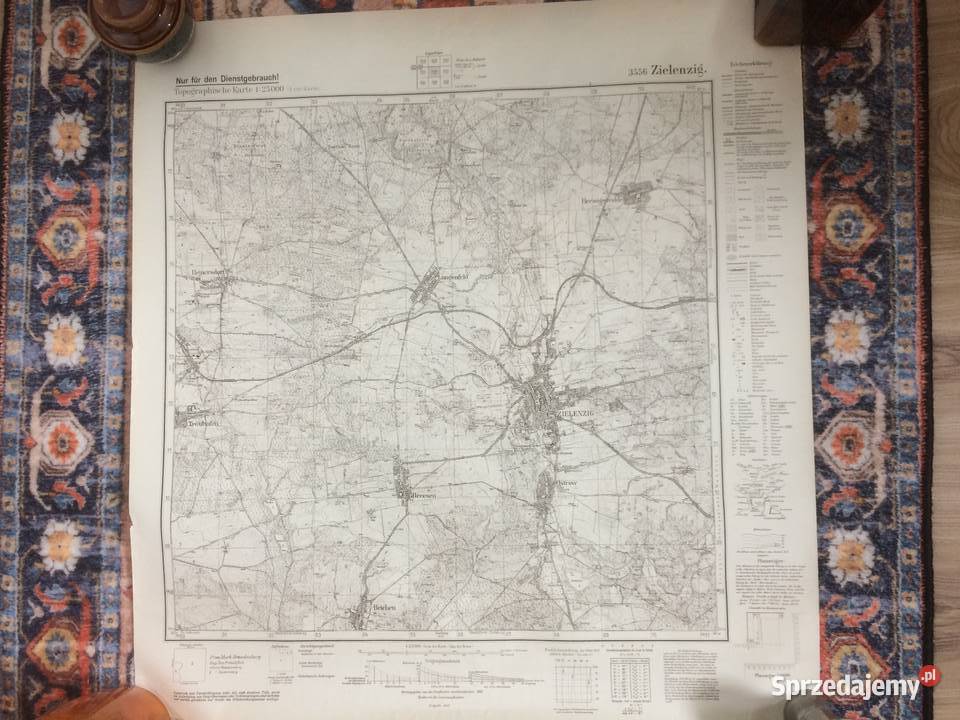 1222 SULĘCIN Niemiecka Mapa Sulęcina zachodniopomorskie Szczecin