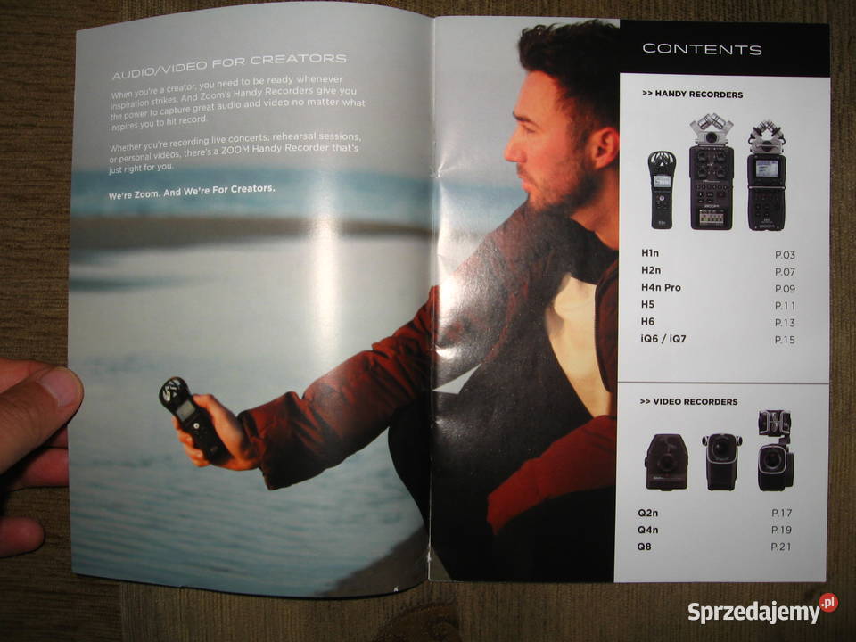 ZOOM rejestratory dwa katalogi