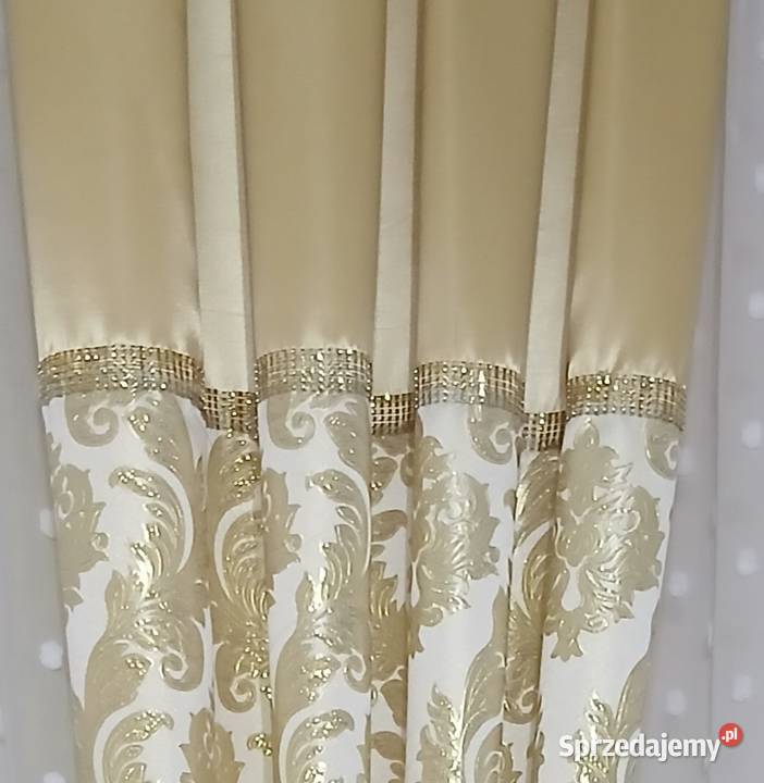 Zasłony złote 2 sztuki Mława