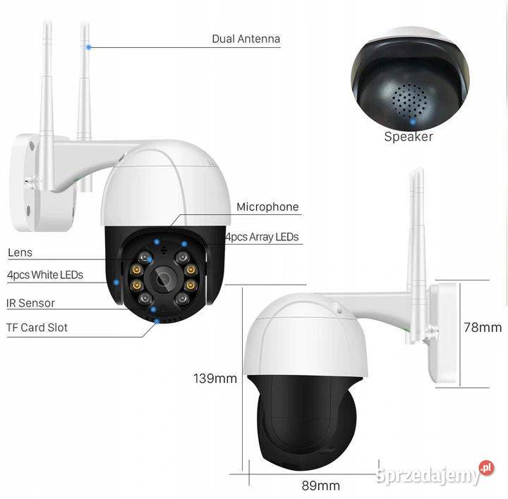 Mini dome malutka kamera zewnętrzna 3MPx Wrocław
