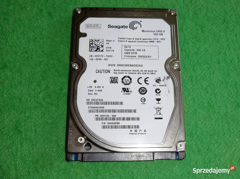Dysk twardy 500gb SEAGATE Momentus ST9500325AS Szczecin