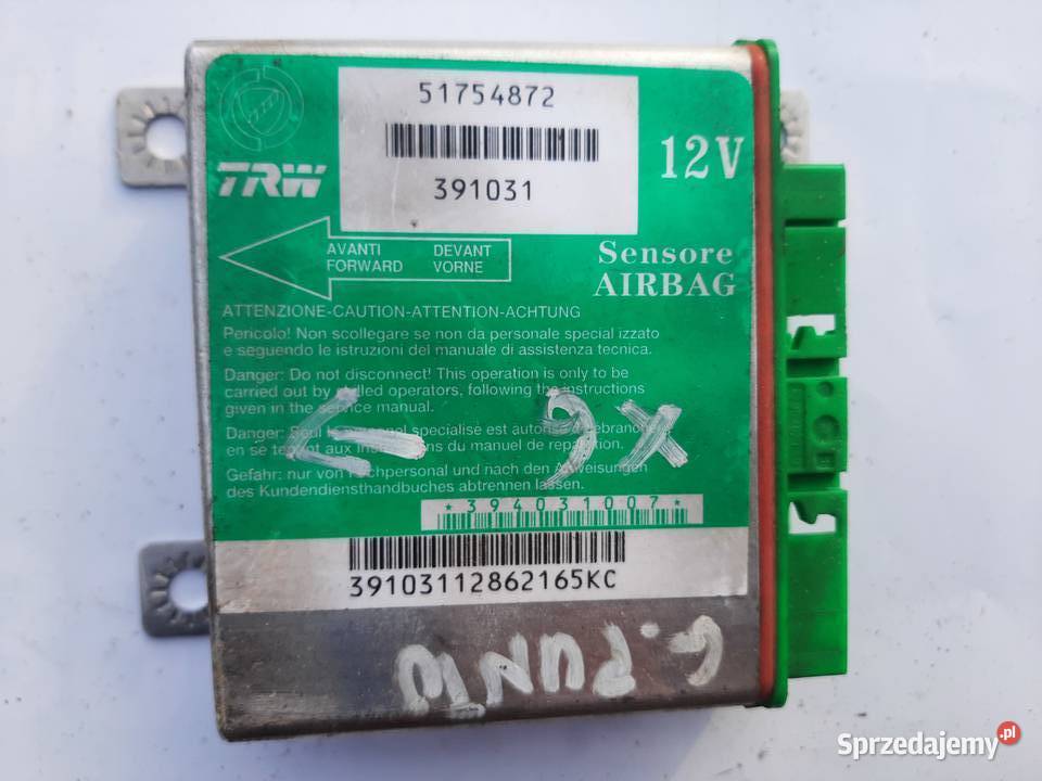 Sensor moduł poduszek Air Bag Fiat Grande Punto Ksawerów