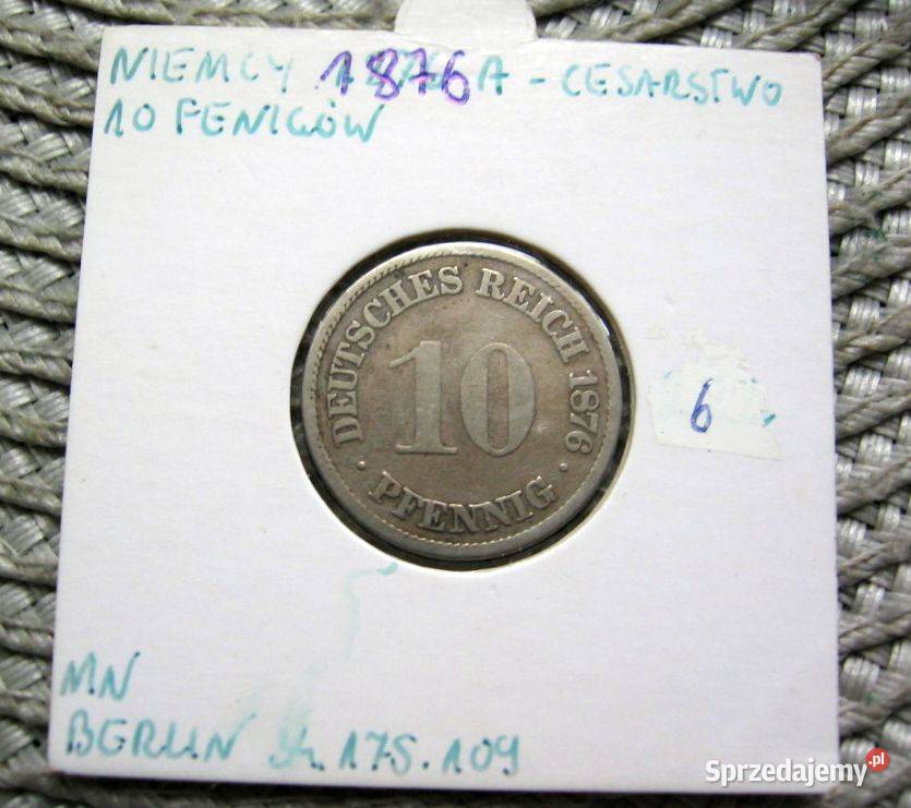 Niemcy 10 Reichspfennig 1876r A Kalisz