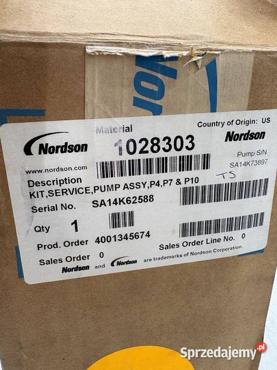 Nordson 1028303 Hot Melt Glue Pump Assembly Kit Warszawa