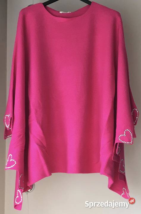 Bluzka dzianina z rękawem szerokim serca różne Warszawa sprzedam