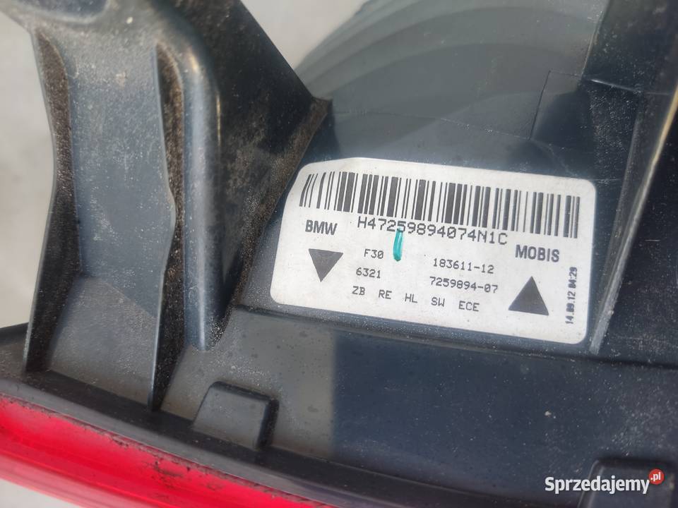 BMW F30 LAMPA TYLNA TYŁ LEWA PRAWA 7259894 Radom