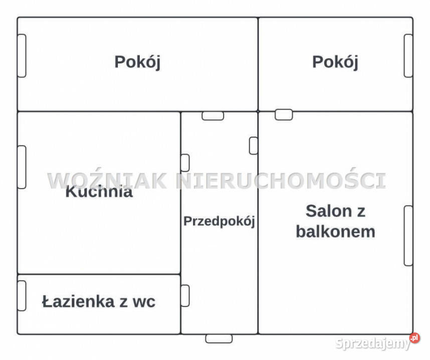 sprzedaży mieszkania Wałbrzych 525m2 3 pokojowe 52.5m2