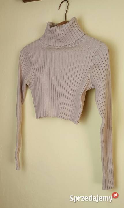 Sweterek krótki crop top z golfem Oh Polly podkarpackie
