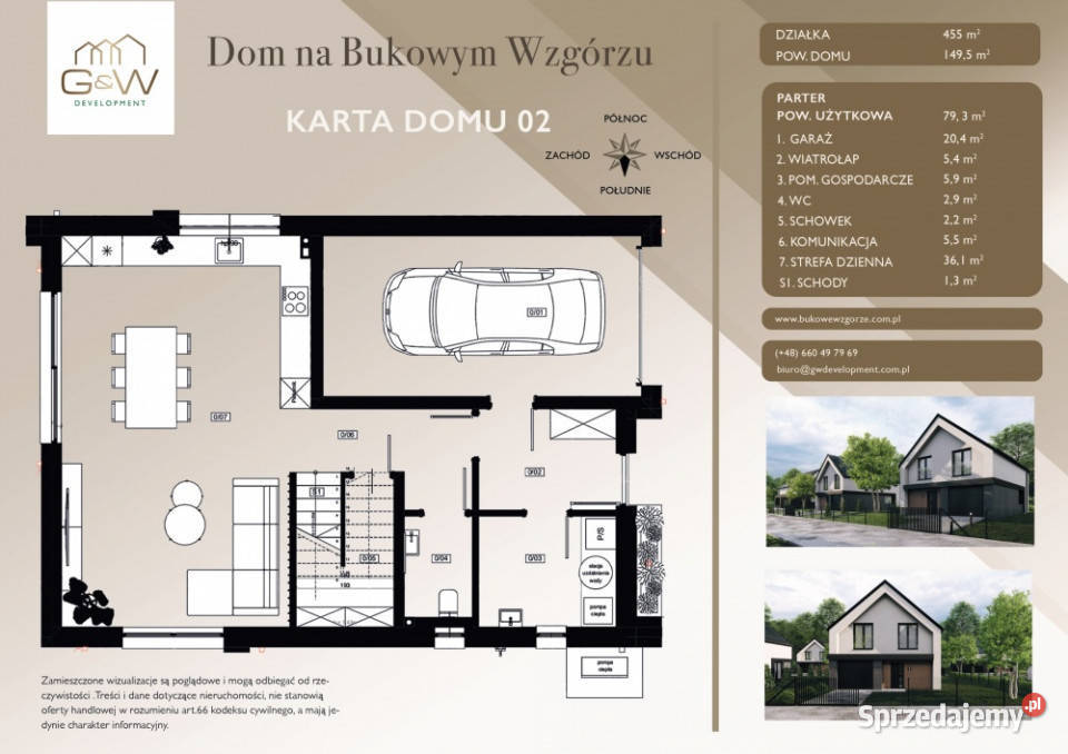 Wolnostojący dom z garażem Michałowice Wilczkowice